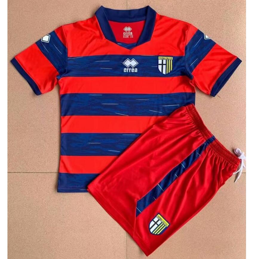 Kids Parma Calcio 2021/22 Goalkeeper Red Soccer Kits Shirt With Shorts